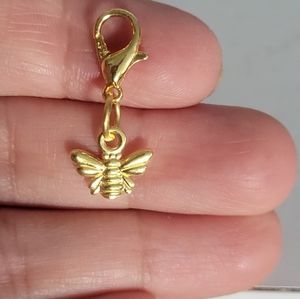 Clip On Gold Bee charms planner bracelet charms journal dreadlocks beads